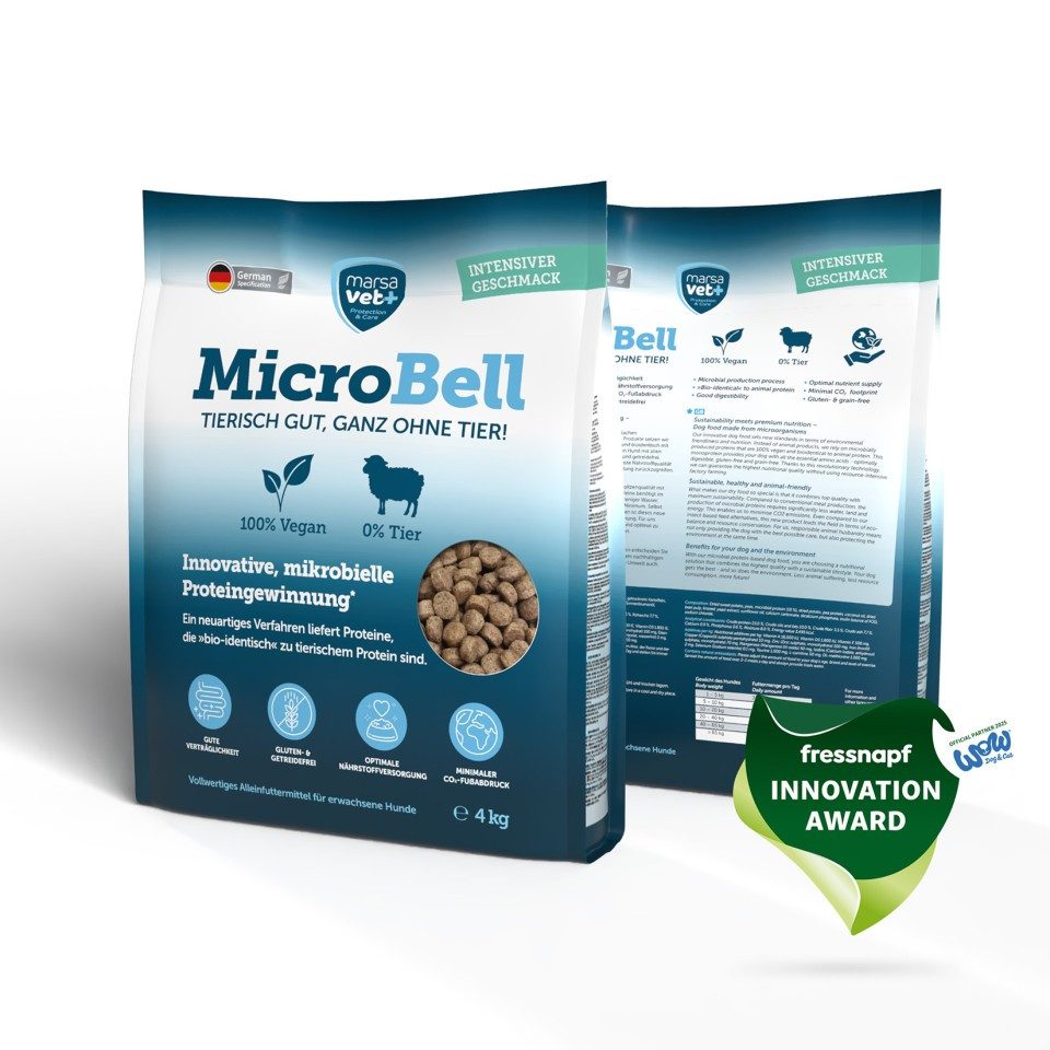 Bellfor Veganes Hundefutter - Marsavet Trockenfutter mit mikrobiellem Protein, für: Hunde