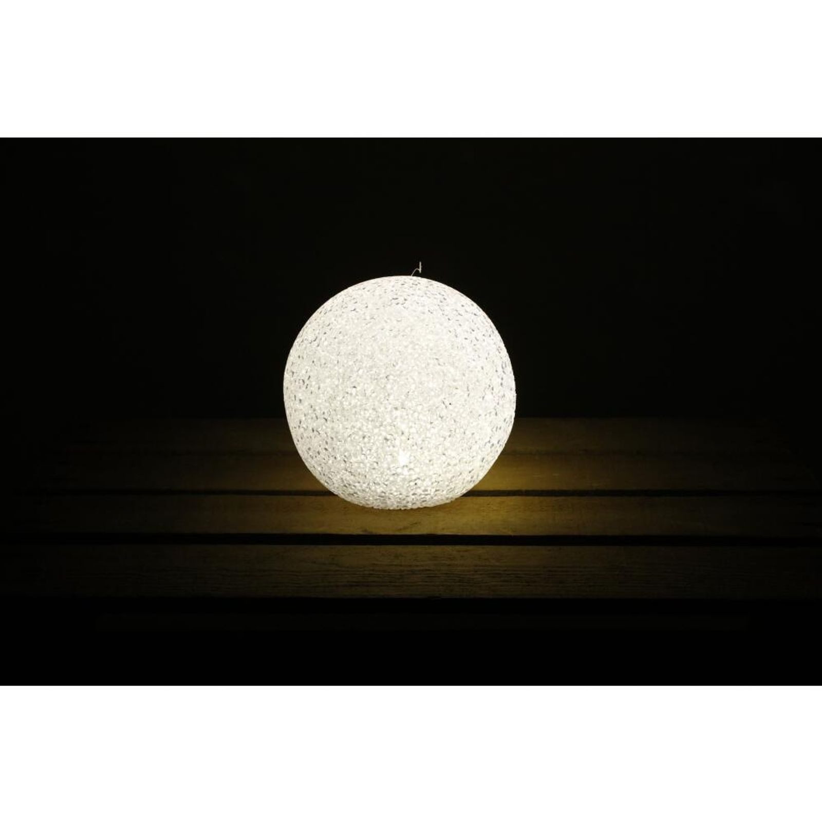 BURI LED Dekolicht Leuchtkugel LED Weiß 15cm Kugelleuchte Dekoleuchte Tischlampe Lampe – Bild 2 von 5
