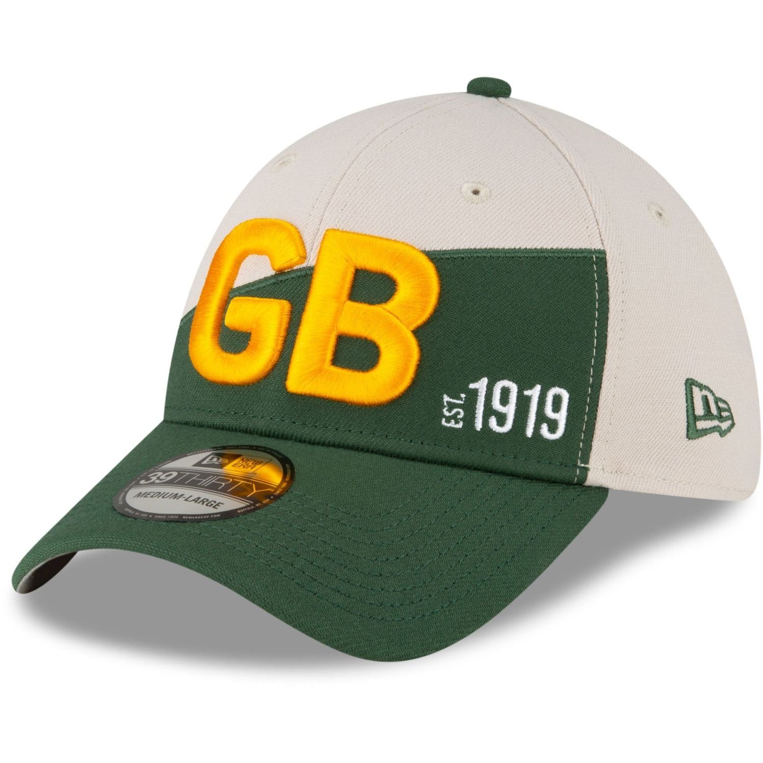 New Era Flex Cap 39Thirty Packers HISTORIC SIDELINE Bay Green