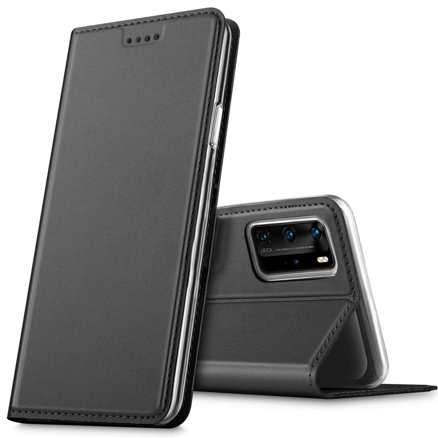 CoolGadget Handyhülle Magnet Case Handy Tasche für Huawei P40 Pro 6,58 Zoll, Hülle Klapphülle Ultra Slim Flip Cover für P40 Pro Schutzhülle