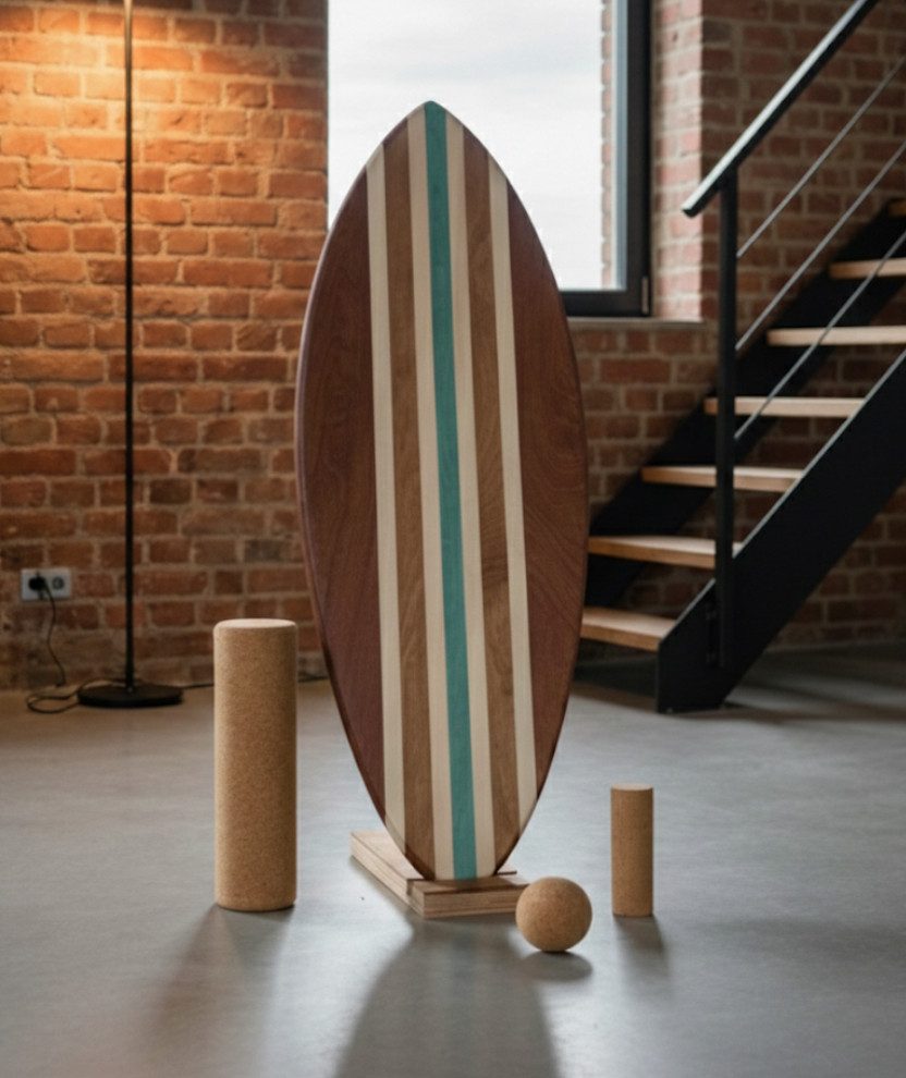 woodybalance Balanceboard Balanceboard woodybalance Board inkl. Bodenständer, Balance Board