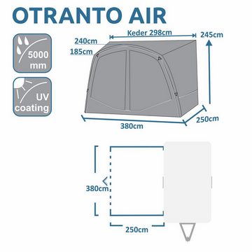 yourGEAR Vorzelt your GEAR Otranto Air aufblasbares Sonnenvordach 380 x 250 cm Vorzelt, Personen: 0