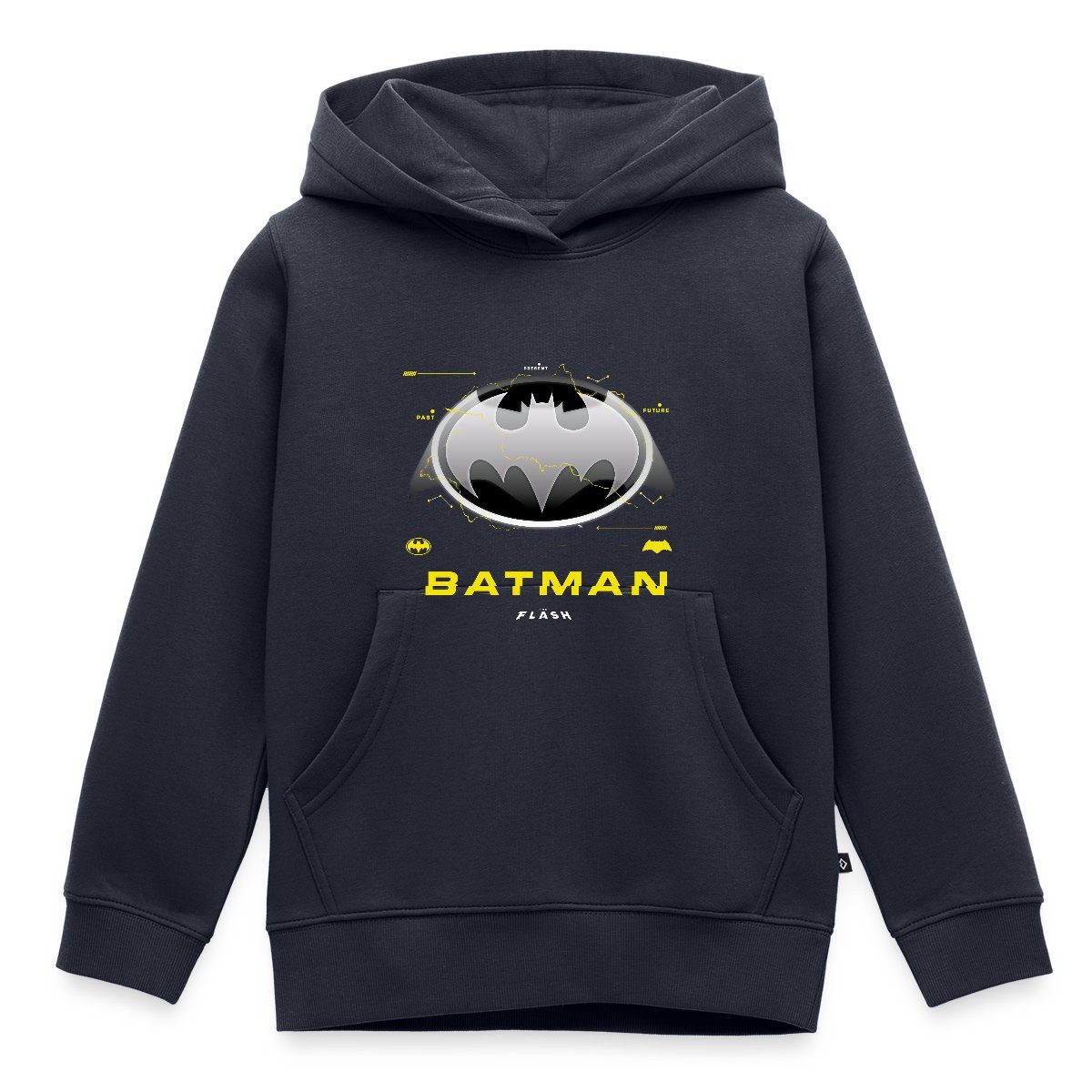 Hoodie The Flash Klassisches Batman Logo In Grau REGULAR FIT Kinder/Teenager