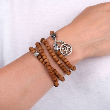 bodhi Wickelarmband Mala Wickel-Armband aus Holz mit Sandelholz-Duft, Modeschmuck
