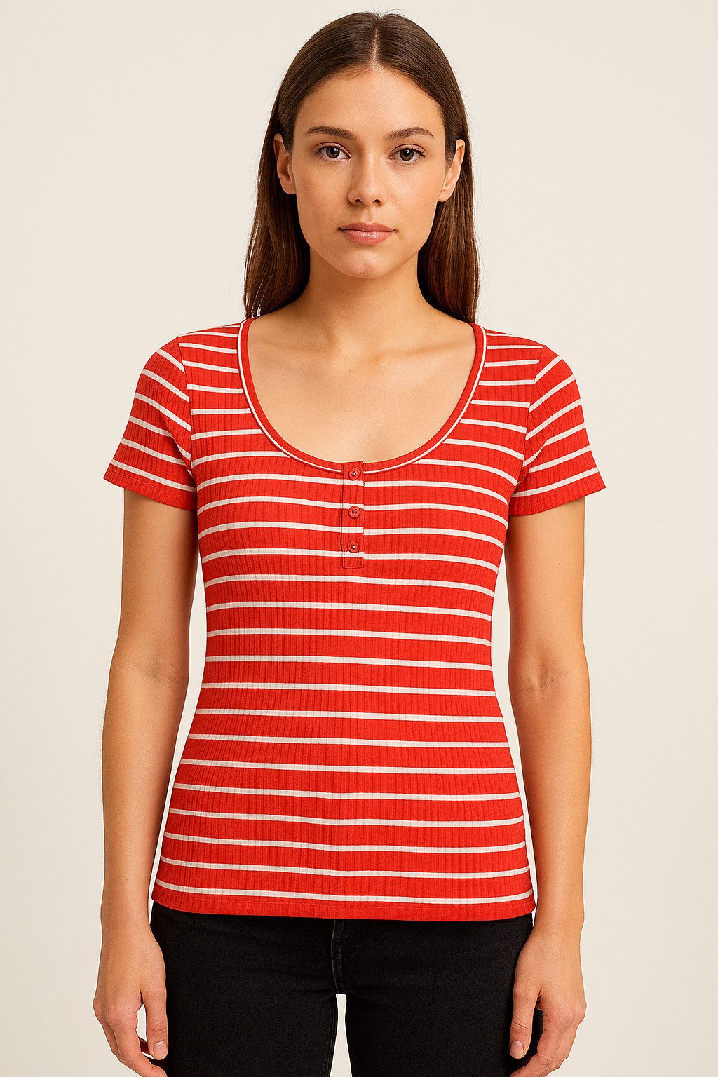 Vero Moda T-Shirt VMSEA SS HENLEY günstig online kaufen