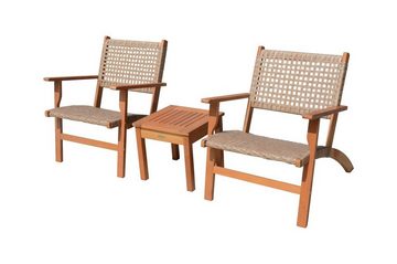 Gravidus Sitzgruppe Sitzgruppe SONORA Lounge Möbel Eukalyptus Kunststoff Holz