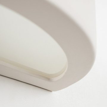 hofstein Wandleuchte »Casarei« Wandlampe aus Keramik in Weiß, ohne Leuchtmittel, mit Up & Down-Effekt, E27, mit handelsüblichen Farben bemalbar
