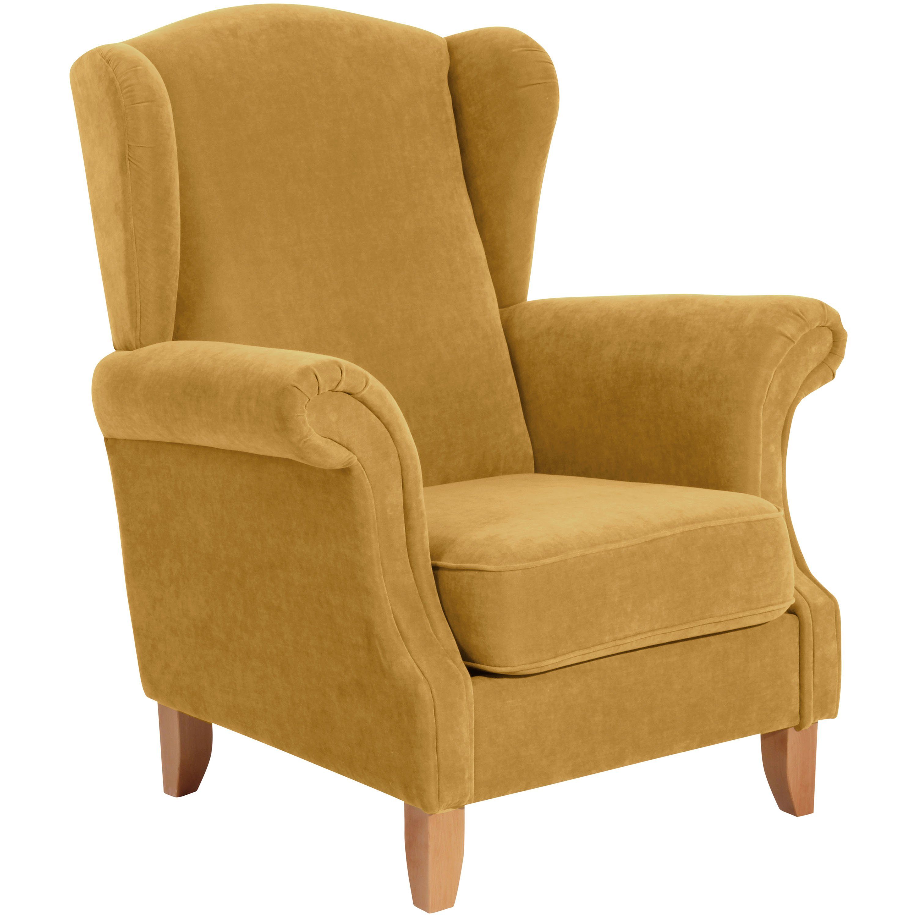Max Winzer® Ohrensessel Verita, Ohrenbackensessel Velours