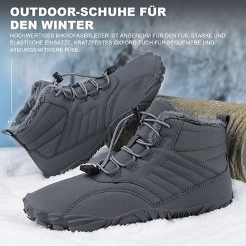 Daisred High Top Baumwollschuhe Winter Gepolsterte Wasserdichte Barfußschuh