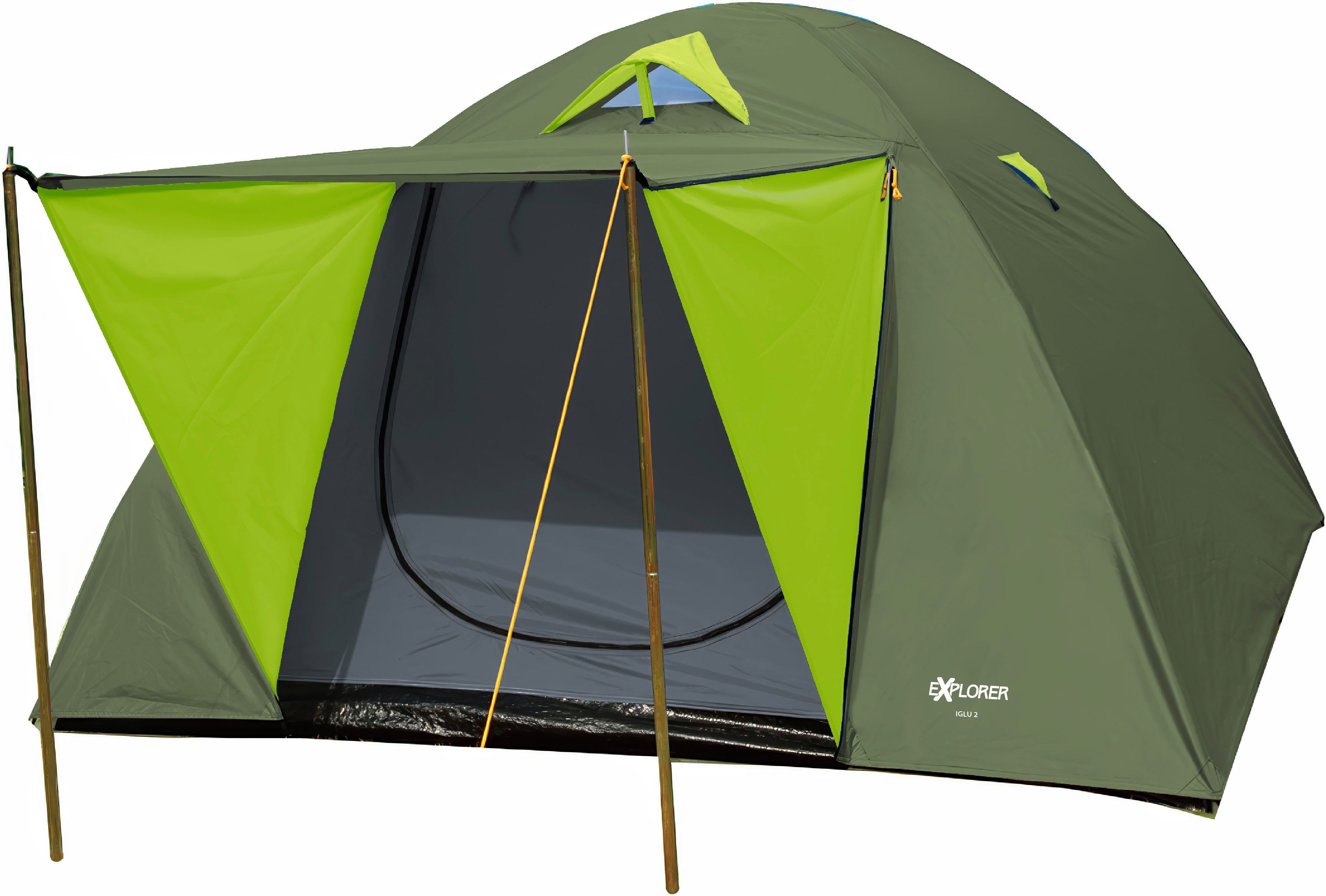 EXPLORER Kuppelzelt Iglu Zelt 3 Personen Campingzelt wasserdicht winddicht Ventilation, Personen: 3