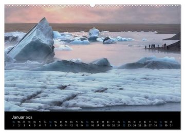 CALVENDO Wandkalender Island - wundervolle Weite (Premium, hochwertiger DIN A2 Wandkalender 2023, Kunstdruck in Hochglanz)