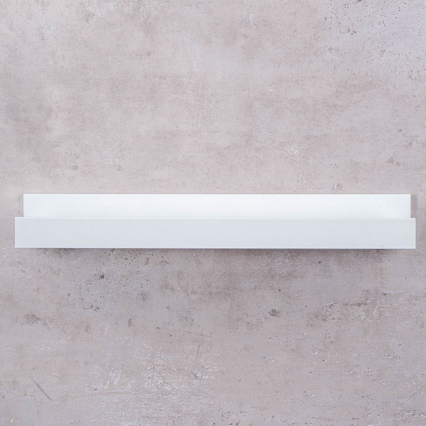 Levandeo® Bilderleiste, Bilderleiste L40cm Weiß MDF Holz Wandregal Kurz Wanddeko Hängeregal