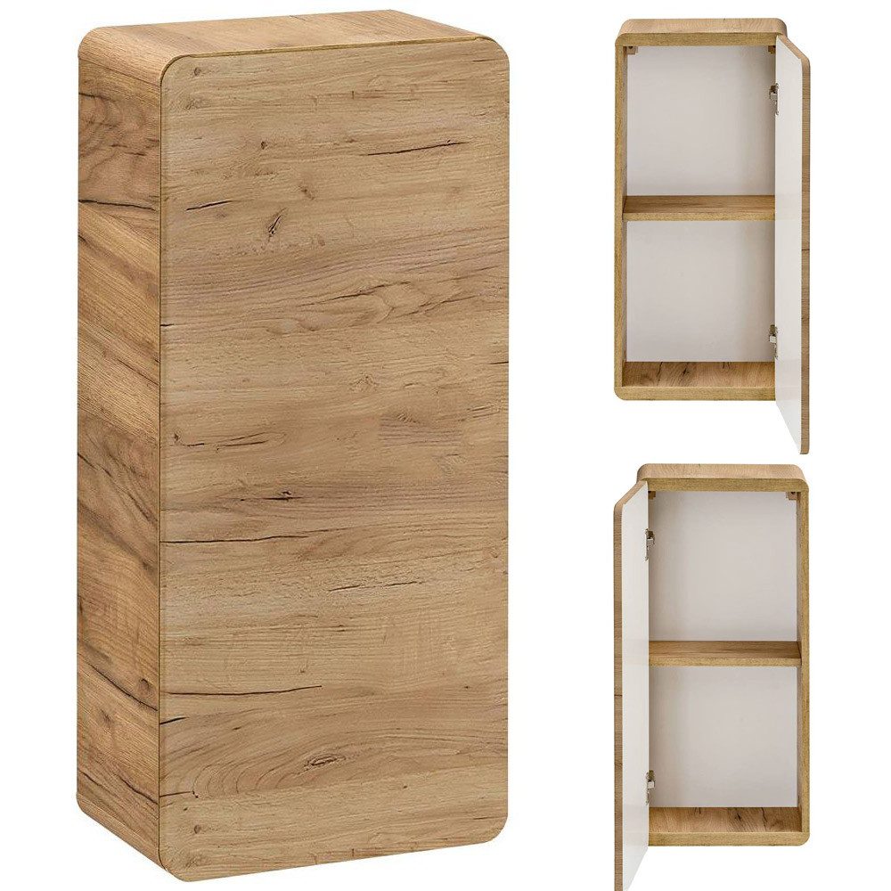 Lomadox Hängeschrank LUTON-56-CRAFT Badezimmer, Wotan Eiche günstig online kaufen