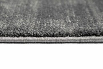 Teppich Teppich Wohnzimmerteppich Läufer uni anthrazit grau, Carpetia, rechteckig, Höhe: 13 mm