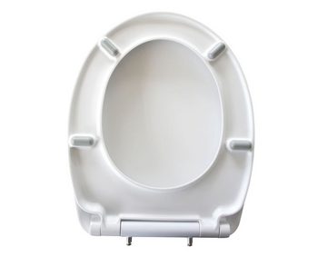 Primaster WC-Sitz Primaster WC-Sitz mit Absenkautomatik Mops weiß, Abnehmbar Absenkautomatik