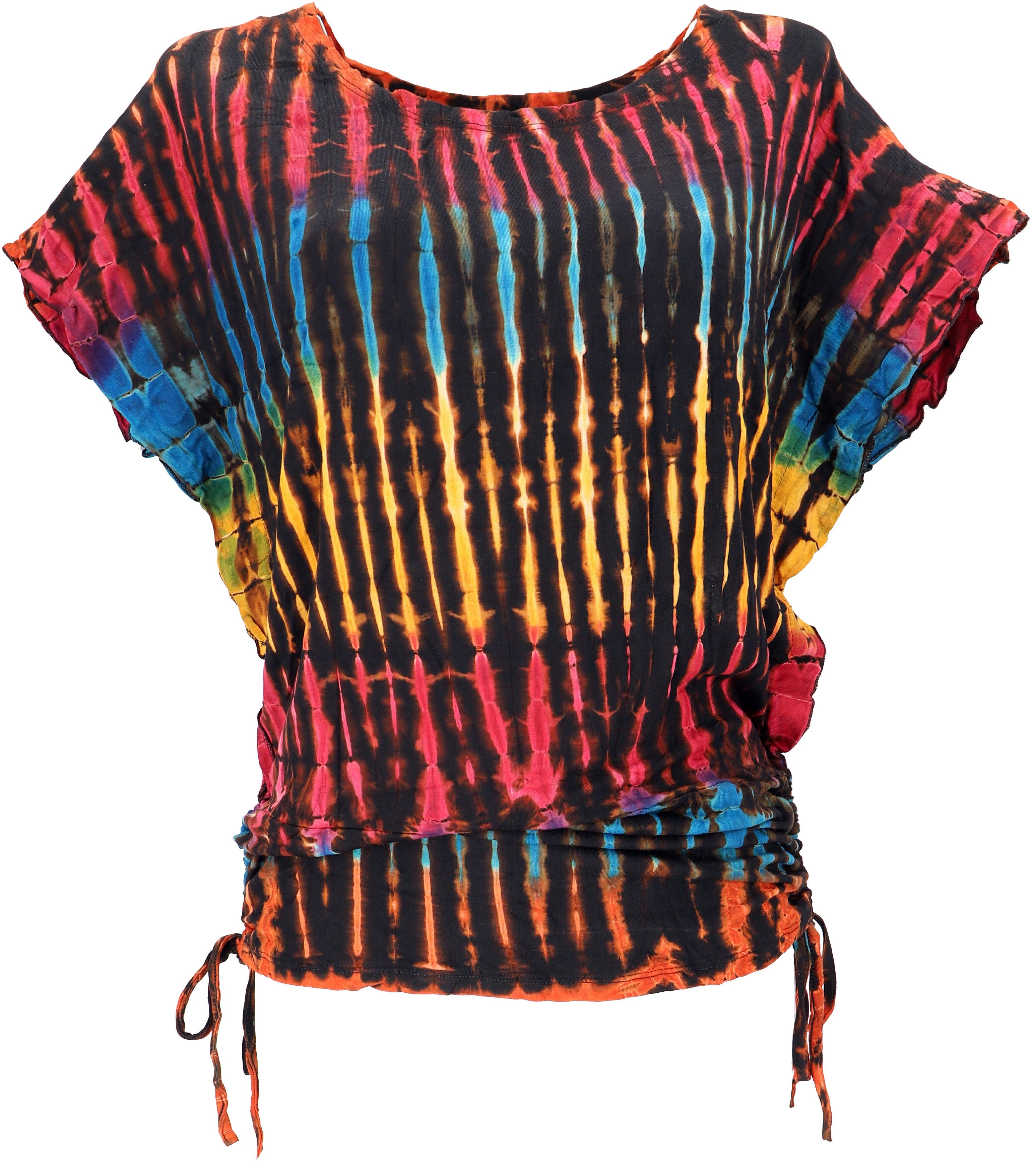 Guru-Shop T-Shirt Batikshirt mit Fledermausärmeln, lockeres.. günstig online kaufen