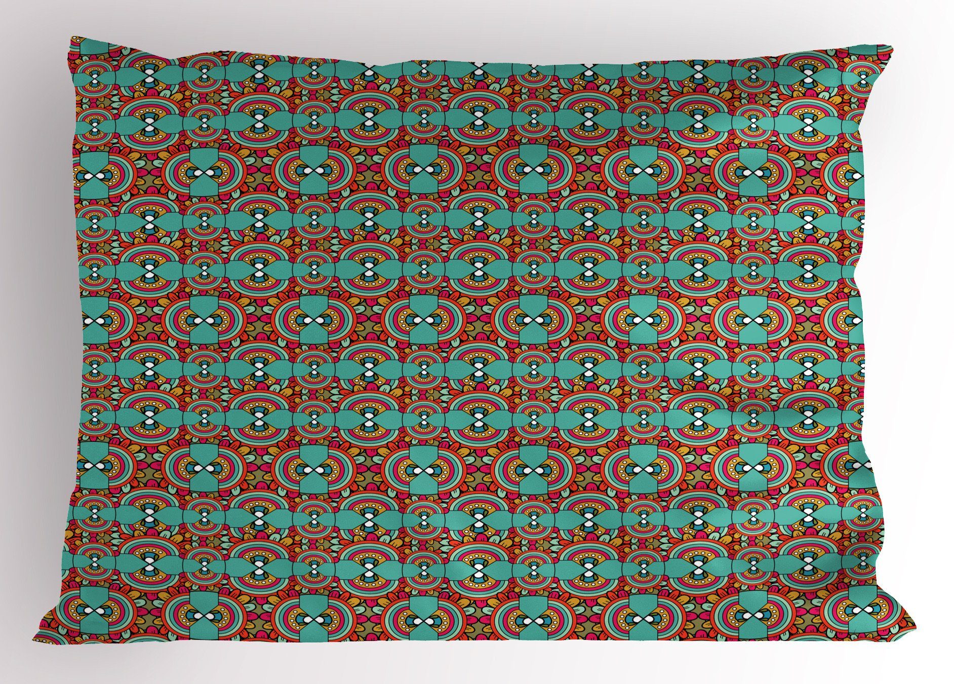 Kissenbezüge Dekorativer Stück), Stammes Size Kunst Ethnische Quirky Standard Abakuhaus King (1 Gedruckter Kissenbezug, Bunte