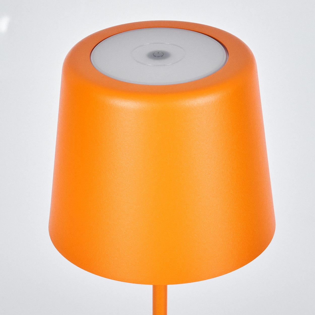 hofstein Tischleuchte Tischlampe dimmbar aus Metall/Kunststoff in Orange/Weiß, ohne Leuchtmittel, Tischlampe innen/außen, USB-C Anschluß, Akku, An-/Ausschalter, IP44