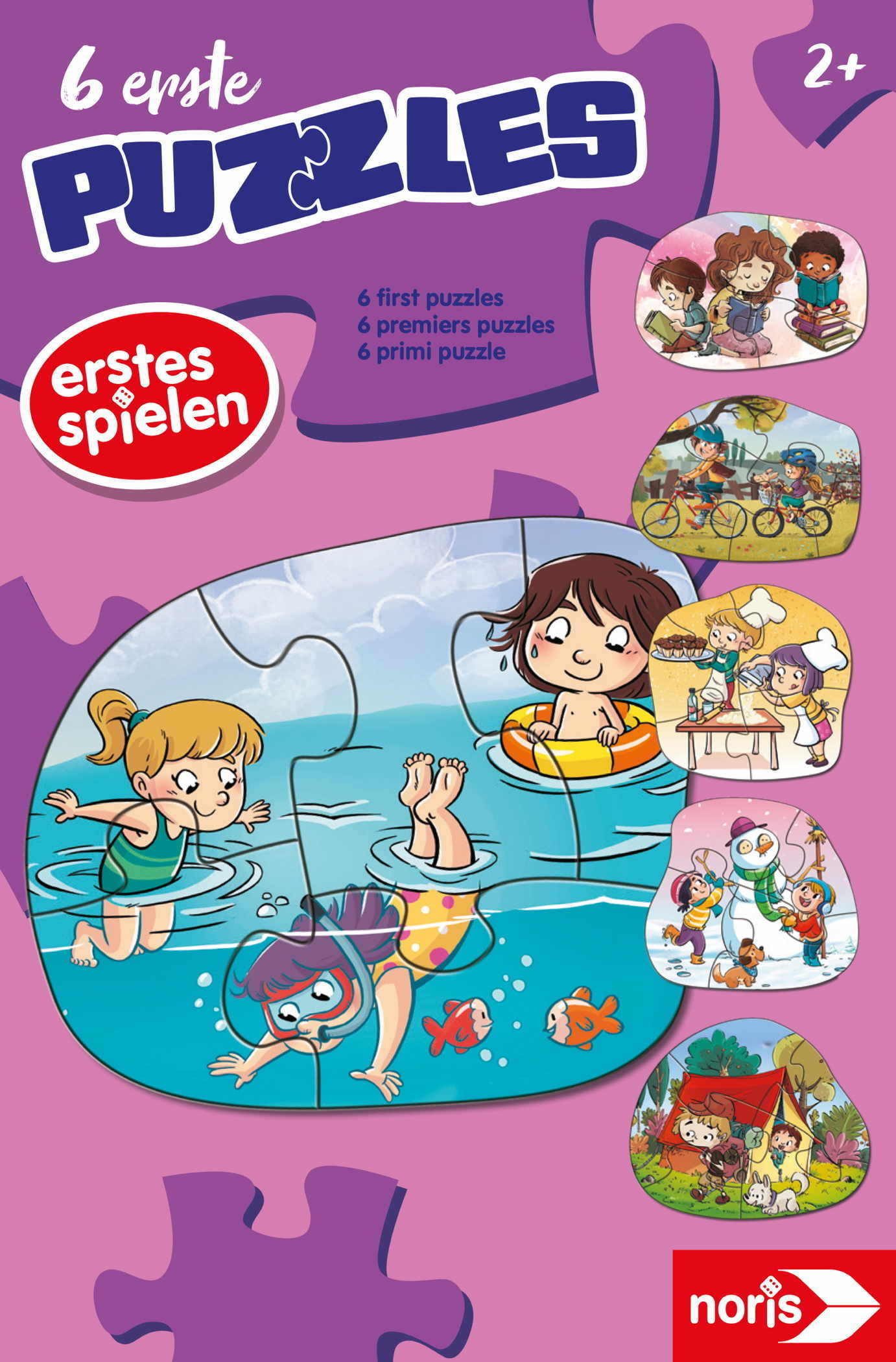 Noris Puzzle 6 x 4 Teile Kinder Puzzle 6 Erste Puzzles - Aktivitäten 606012101, Puzzleteile
