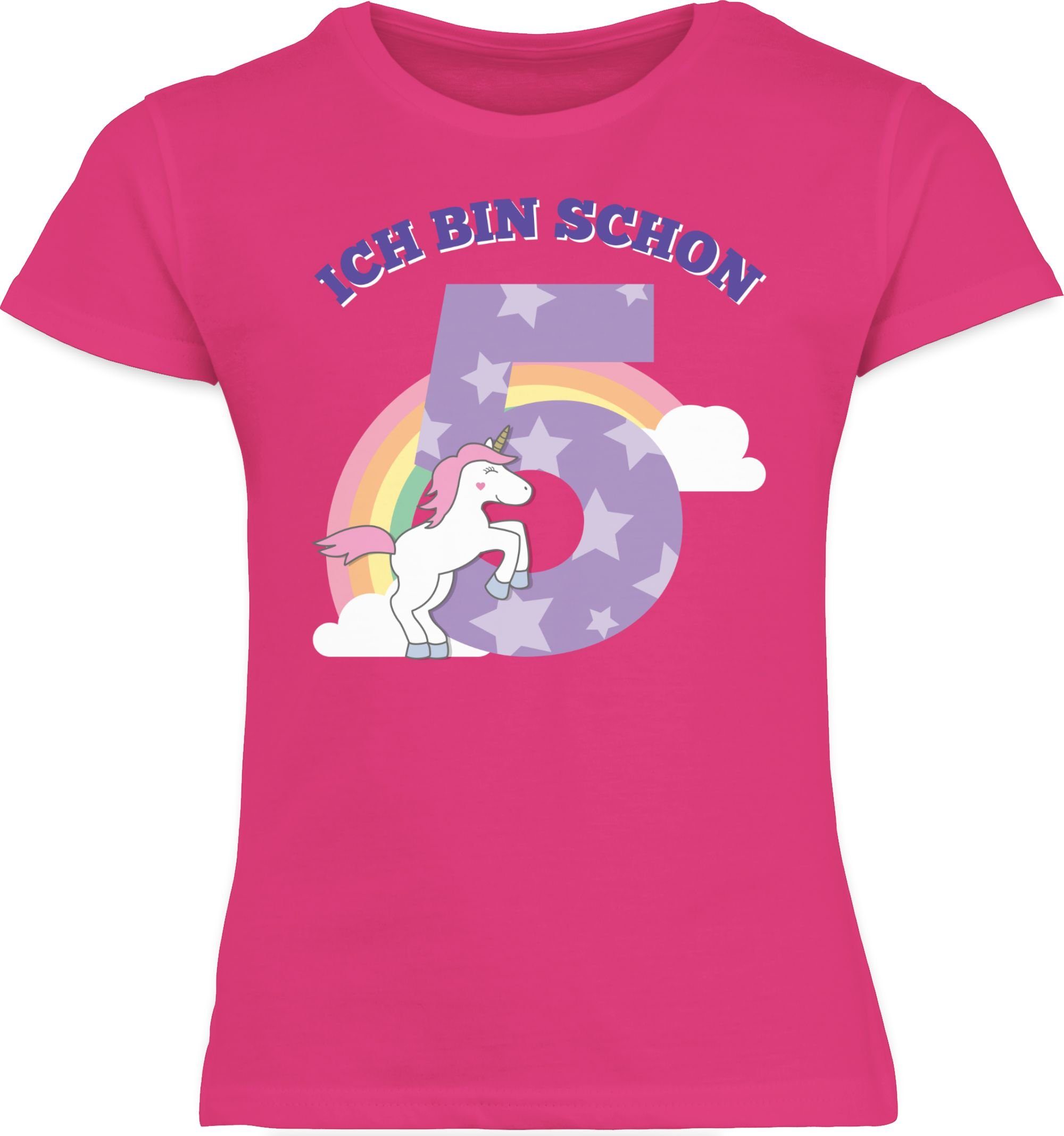 T-Shirt Ich bin schon fünf Einhorn