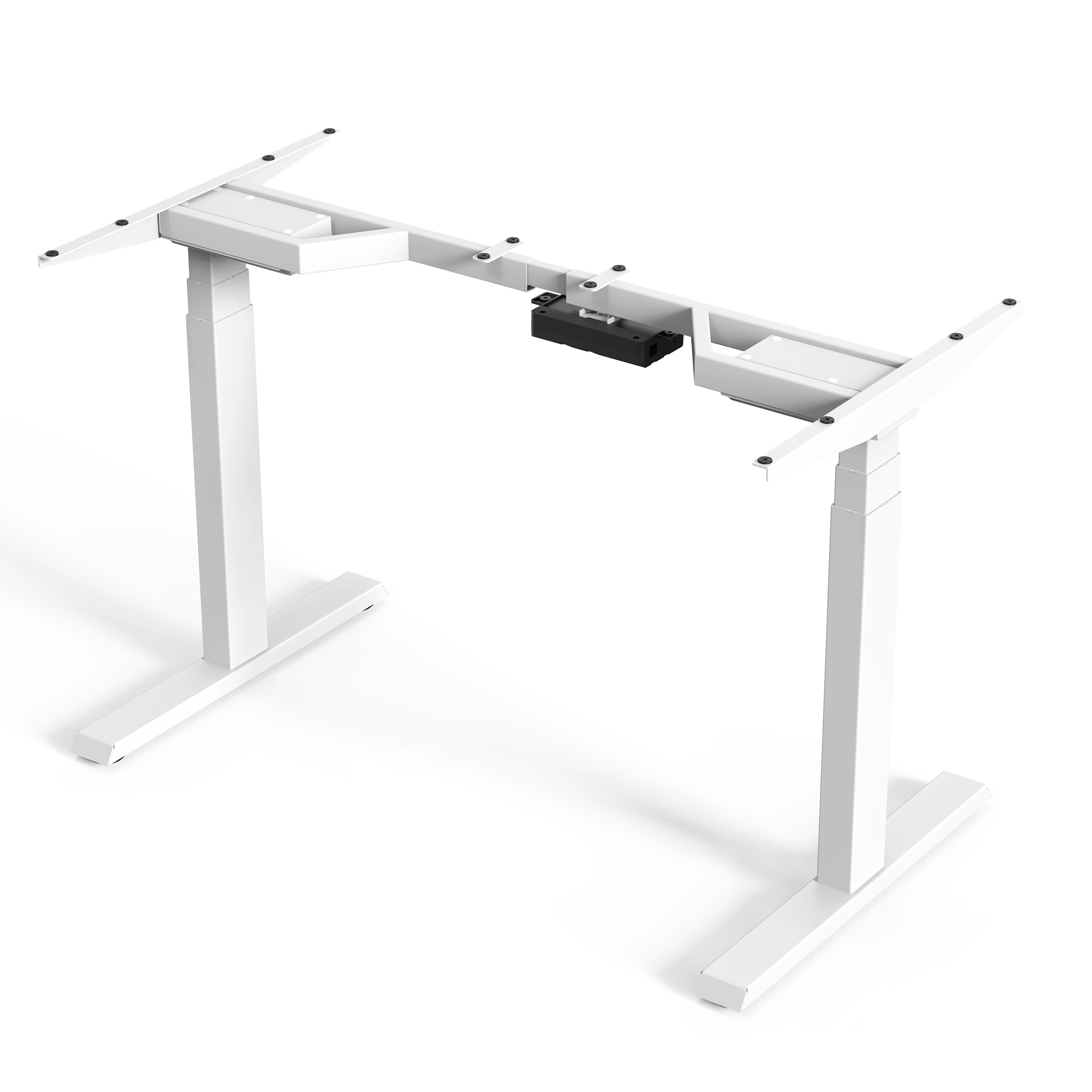 Xantron Tischgestell elektrisch mit 2 Motoren, höhenverstellbar weiss, EDS08-W (LED-Display mit 3 Speicherplätzen & Timer), Tragkraft 125kg, Hubgeschwindigkeit 38mm/s