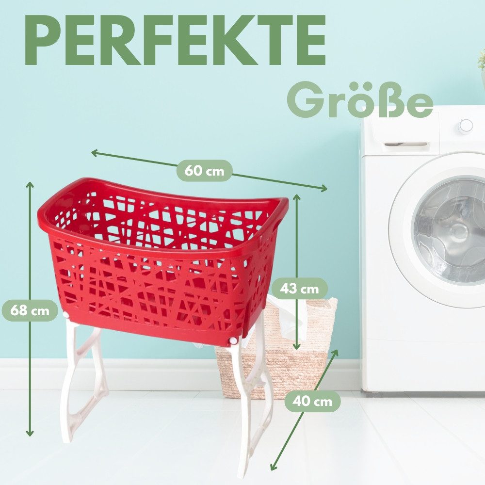 GarPet Wäschekorb Wäschekorb mit Füßen Wäschewanne mit Henkel und Beinen kl günstig online kaufen