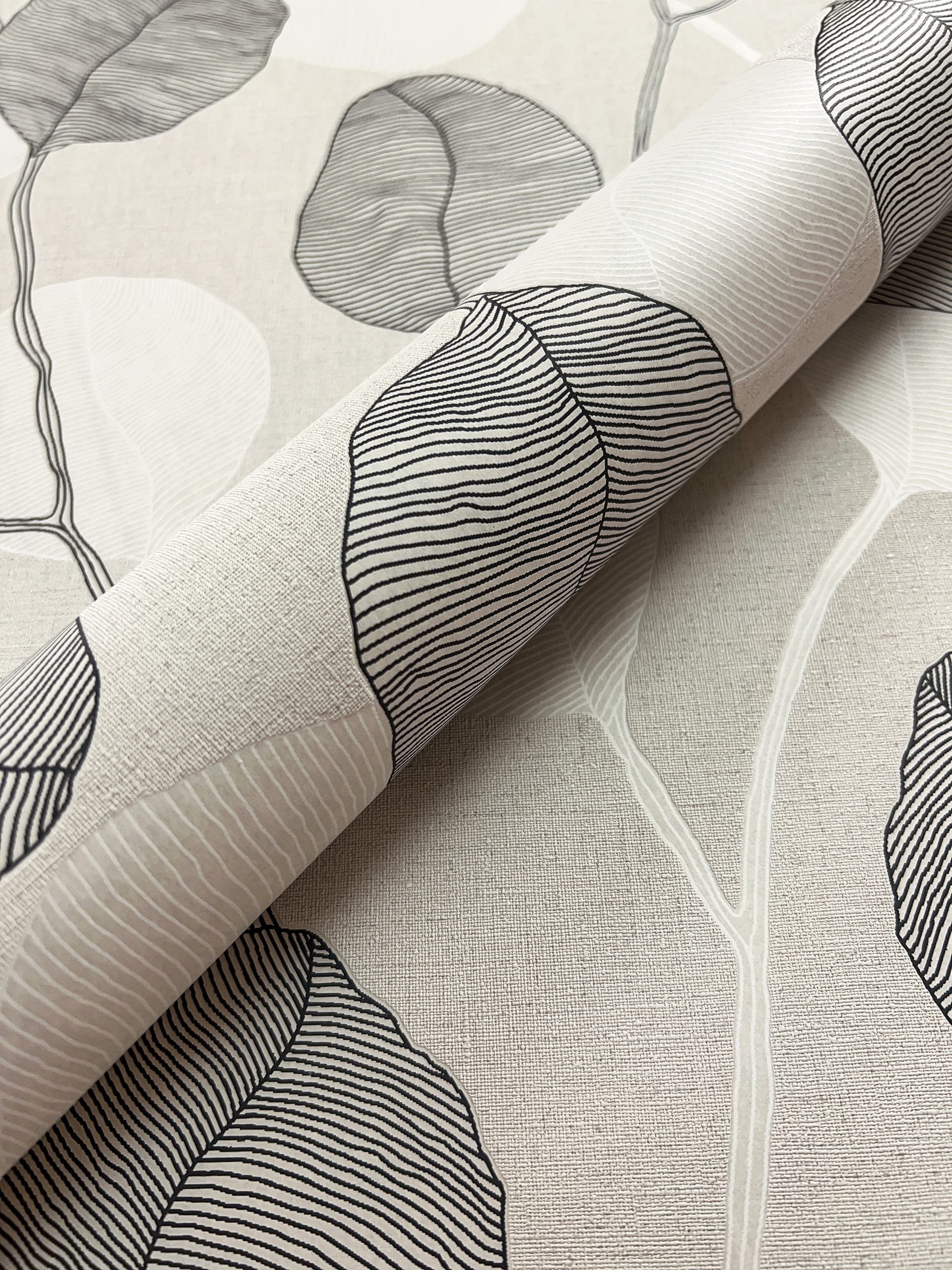 Newroom Vliestapete, Grau Tapete Floral Blätter günstig online kaufen
