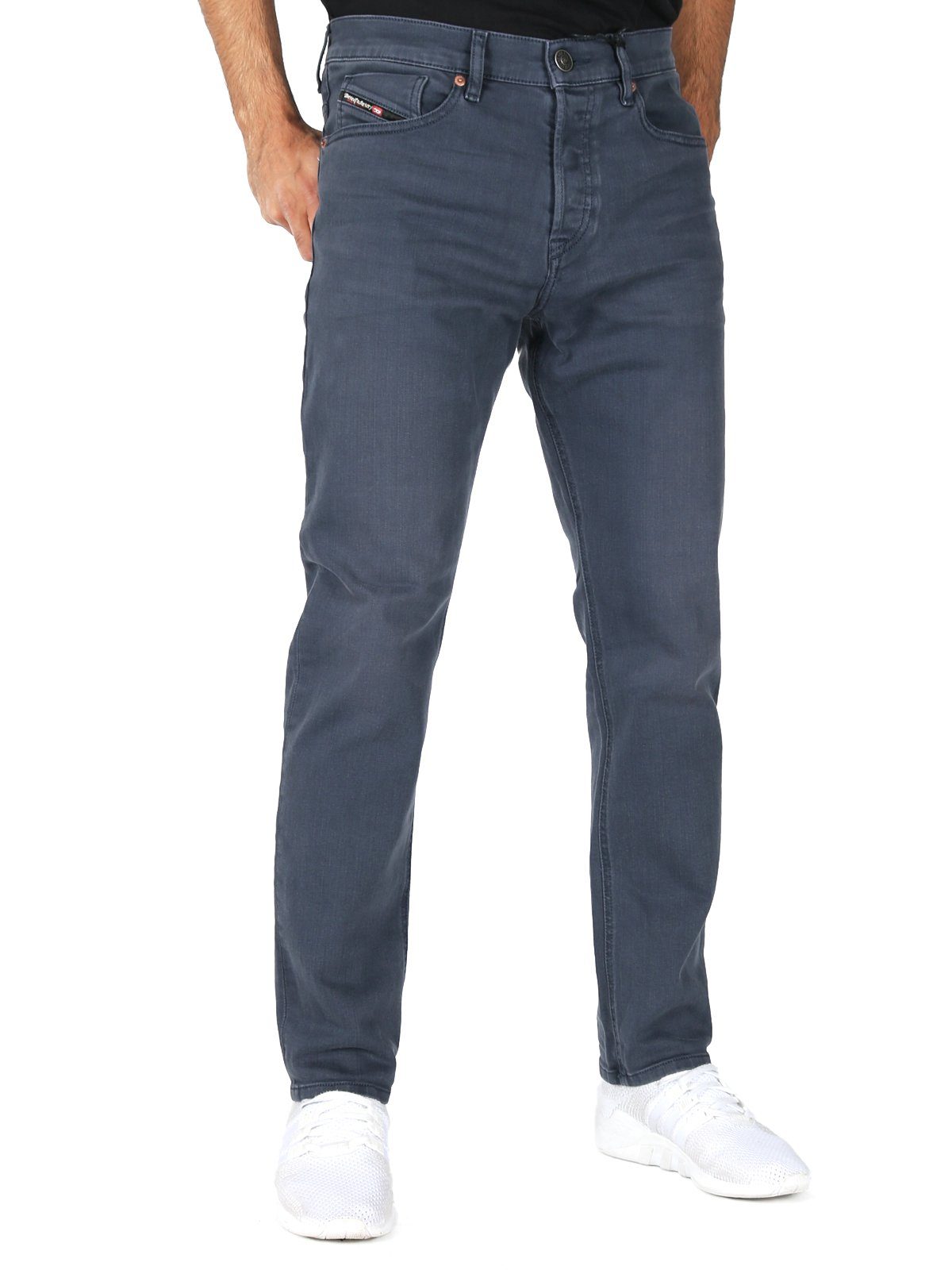 Dunkel 09A32 - Diesel Blau Stretch Tapered-fit-Jeans D-Fining - Knöchellange Hose