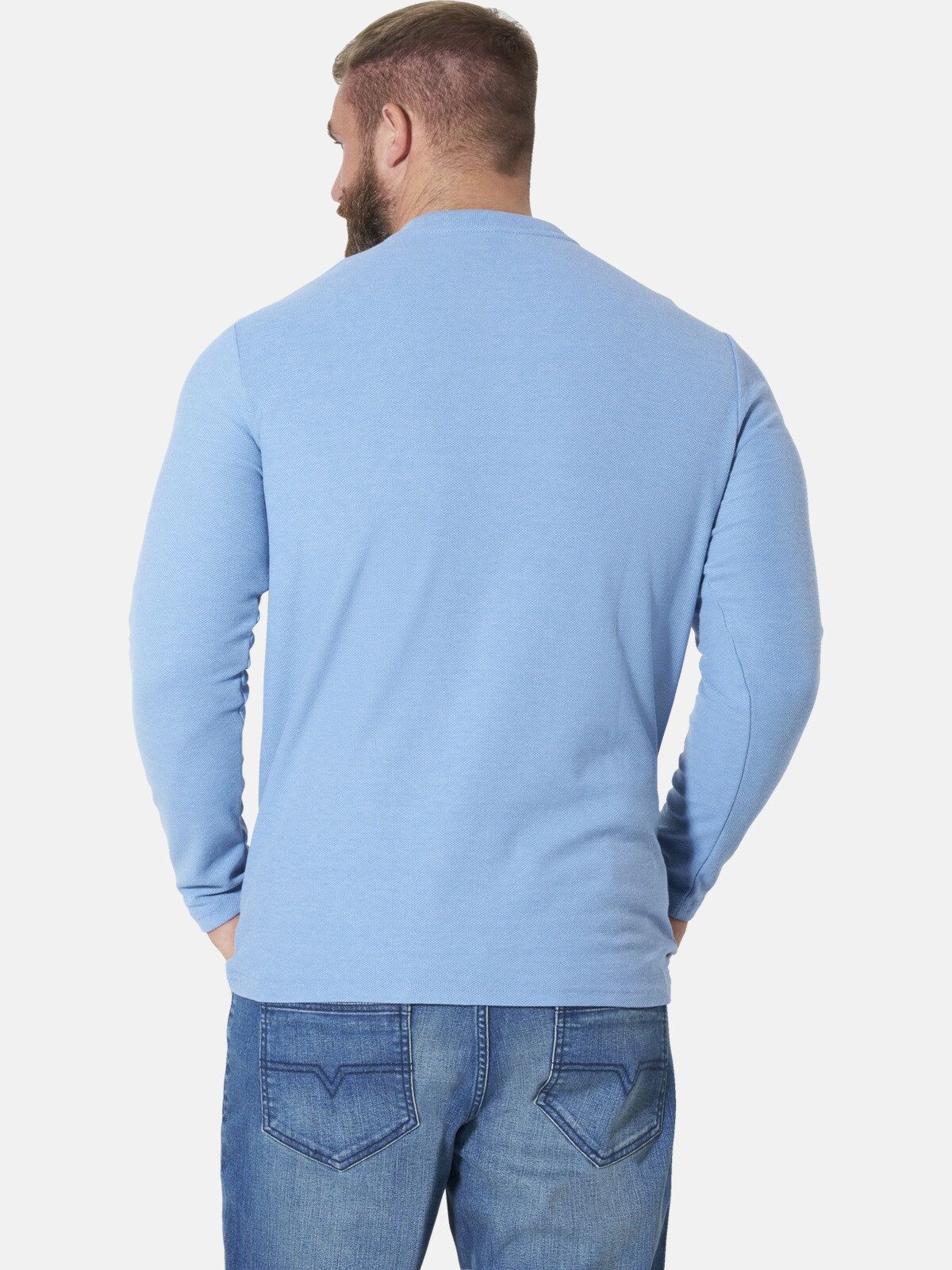 Jan Vanderstorm Langarmshirt IVOR in Waffelstruktur – Bild 2 von 5