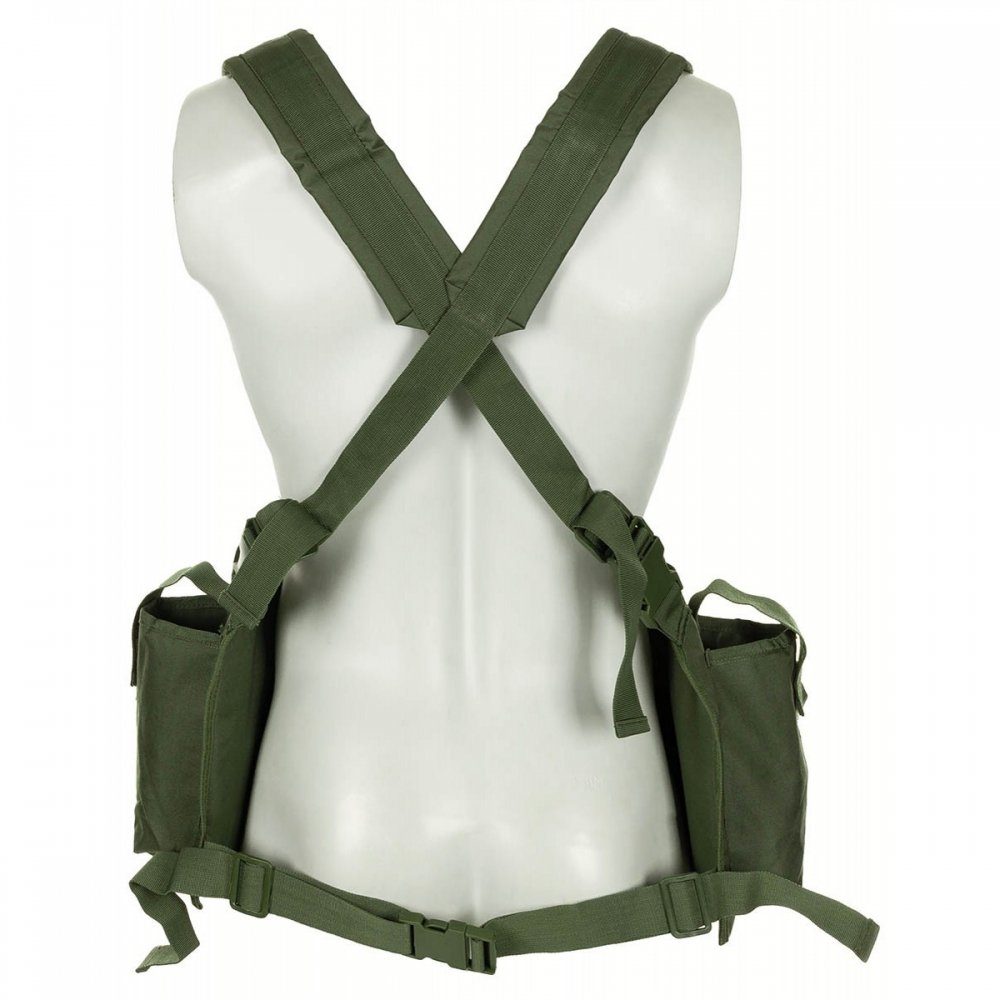 MFH Jagdweste Chest Rig, 9 Taschen, oliv