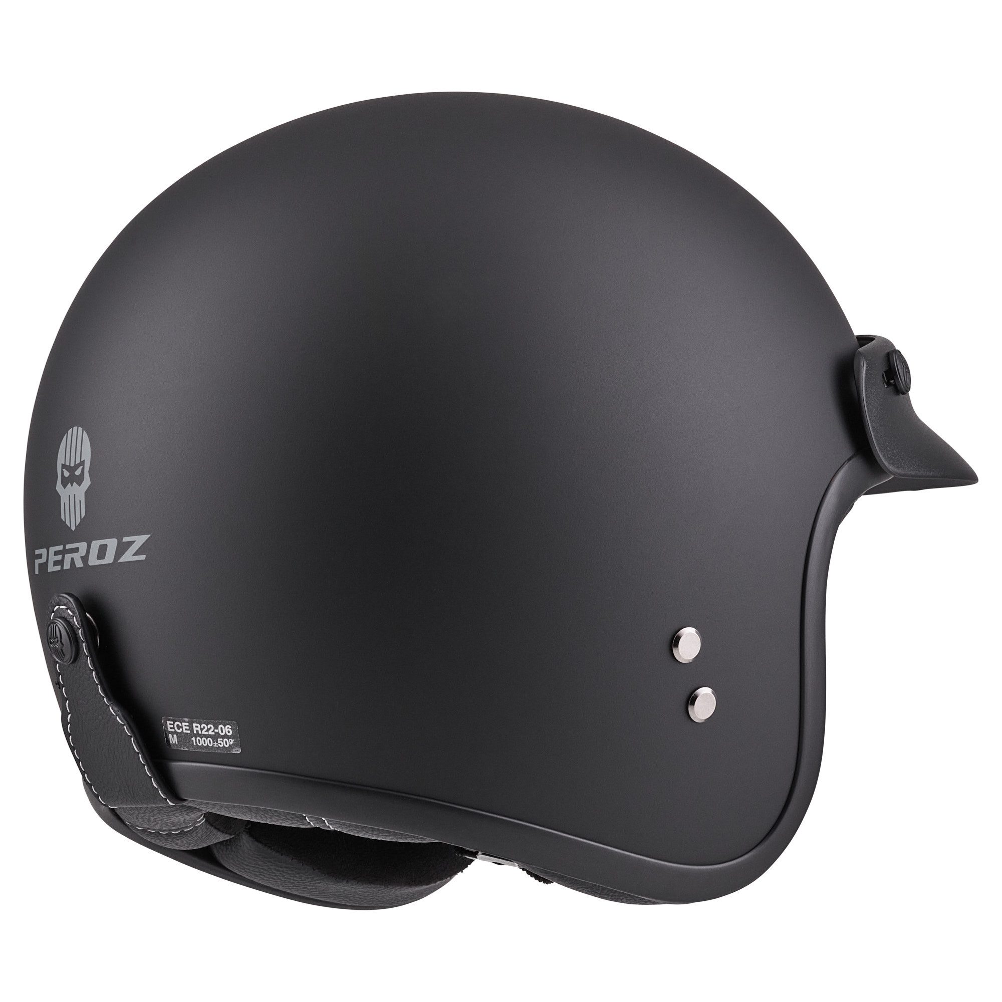 PEROZ Motorradhelm Jidre Jethelm, herausnehmbares Innenfutter