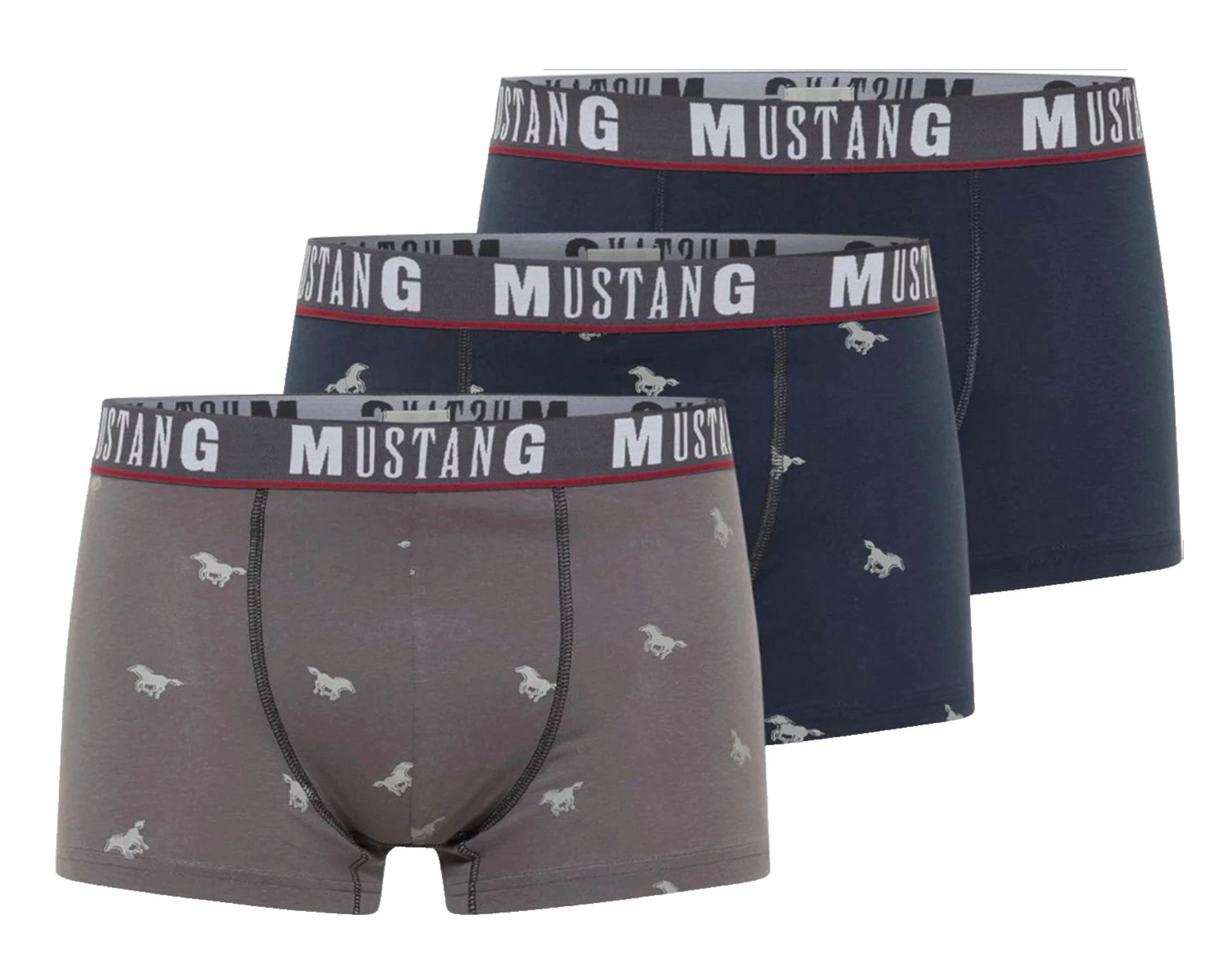 MUSTANG Boxershorts 3er Pack Herren Boxershorts günstig online kaufen