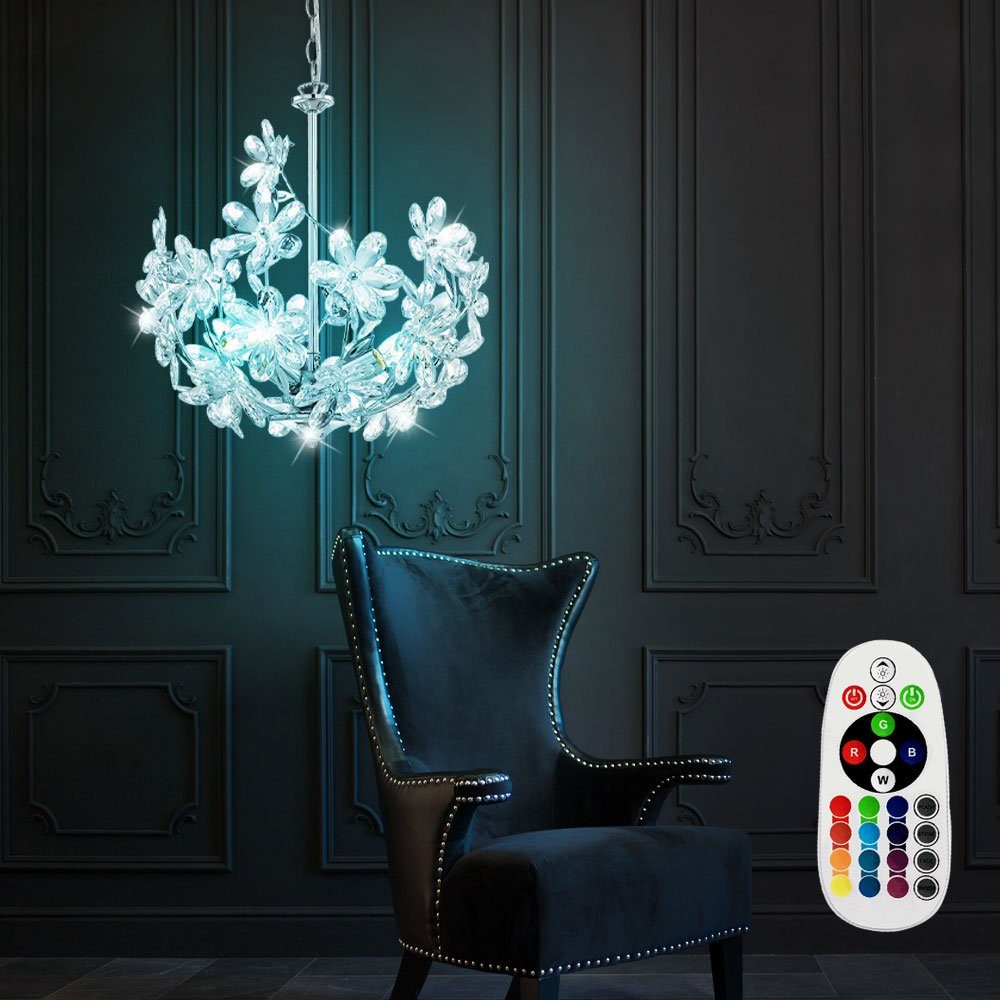 LED Decken Pendel Blüten Lampe Hänge Leuchte RGB-Fernbedienung Beleuchtung Küche 