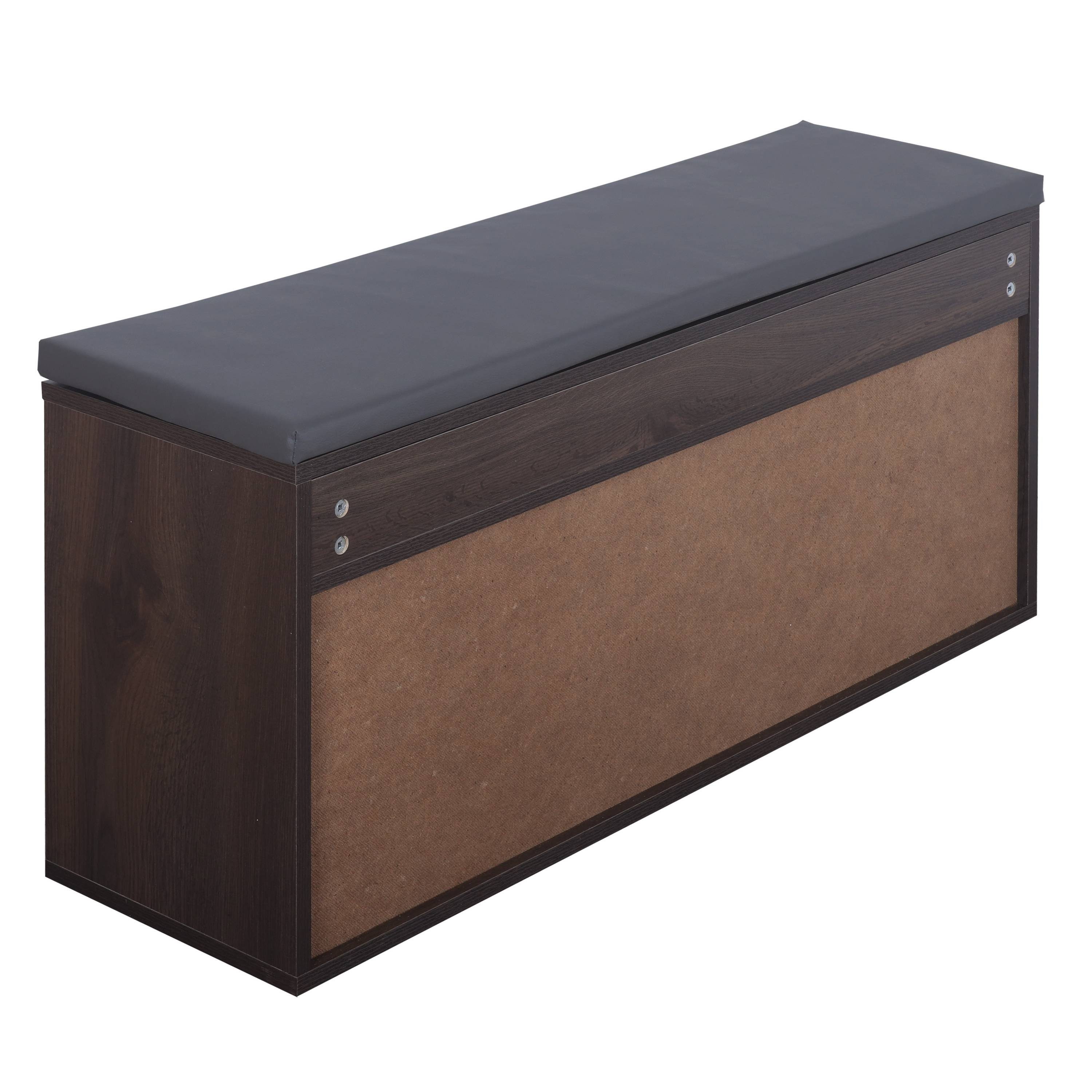 RICOO Schuhregal WM034-EB-A, 1-tlg., Schuhbank mit Stauraum & Sitzkissen Aufklappbar Sitzbank Sitztruhe