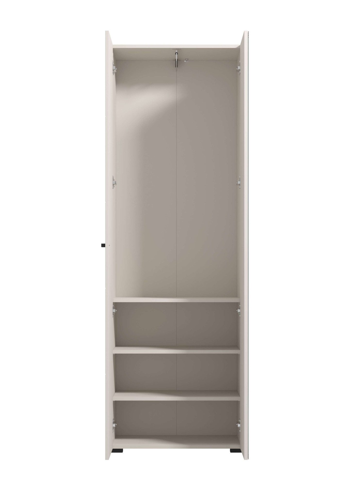 Home affaire Garderobenschrank Rathlin, Stauraumschrank, Flurschrank, ausziehbare Kleiderstange Spiegeltür, Gesamtbreite 64 cm, drei Regale – Bild 3 von 5