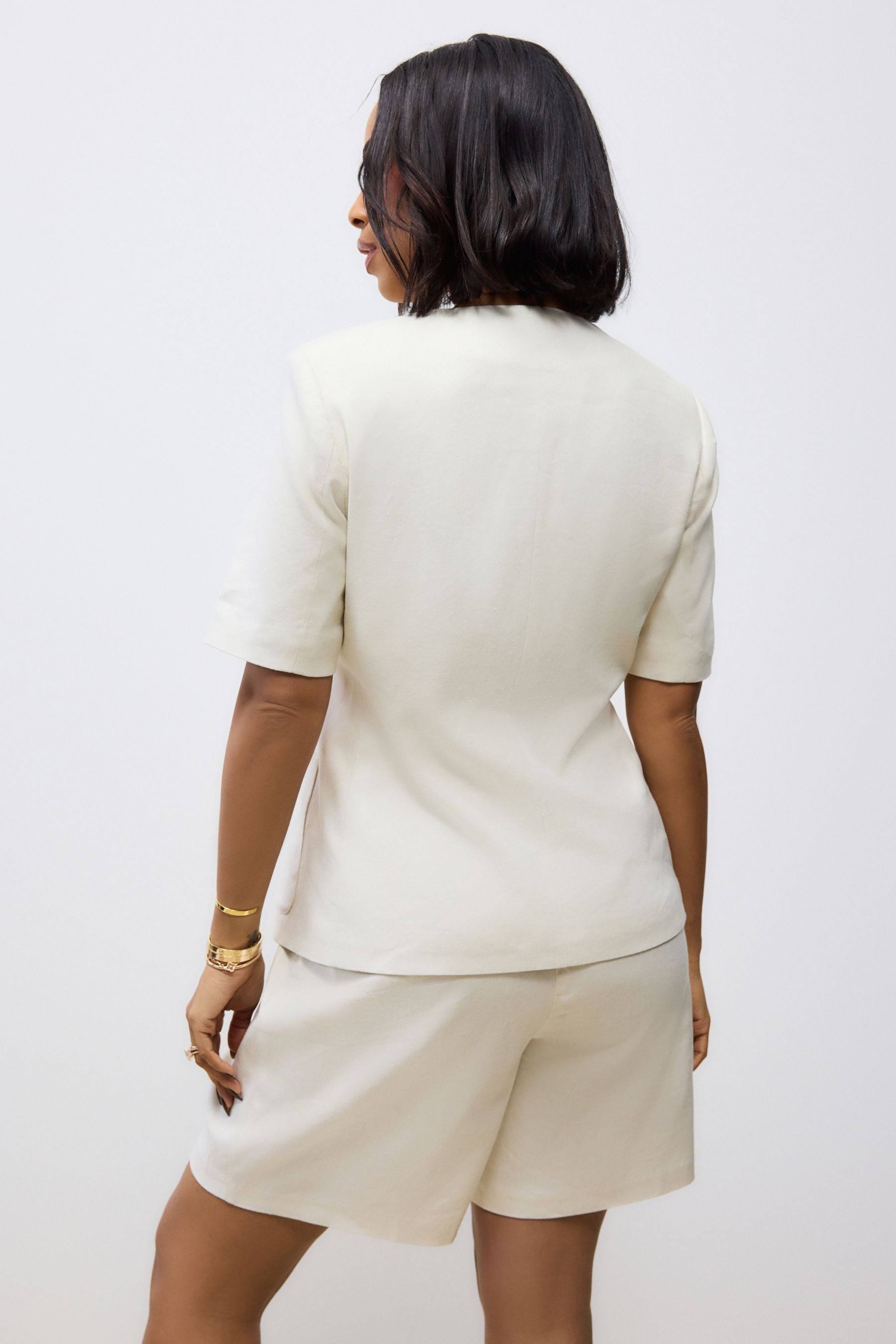 Next Anzugsakko Kurzarm-Jacke mit Leinenanteil (1-tlg) günstig online kaufen