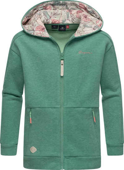 Ragwear Kapuzensweatjacke Theera Zip Stylische Mädchen Sweatjacke mit Kapuze