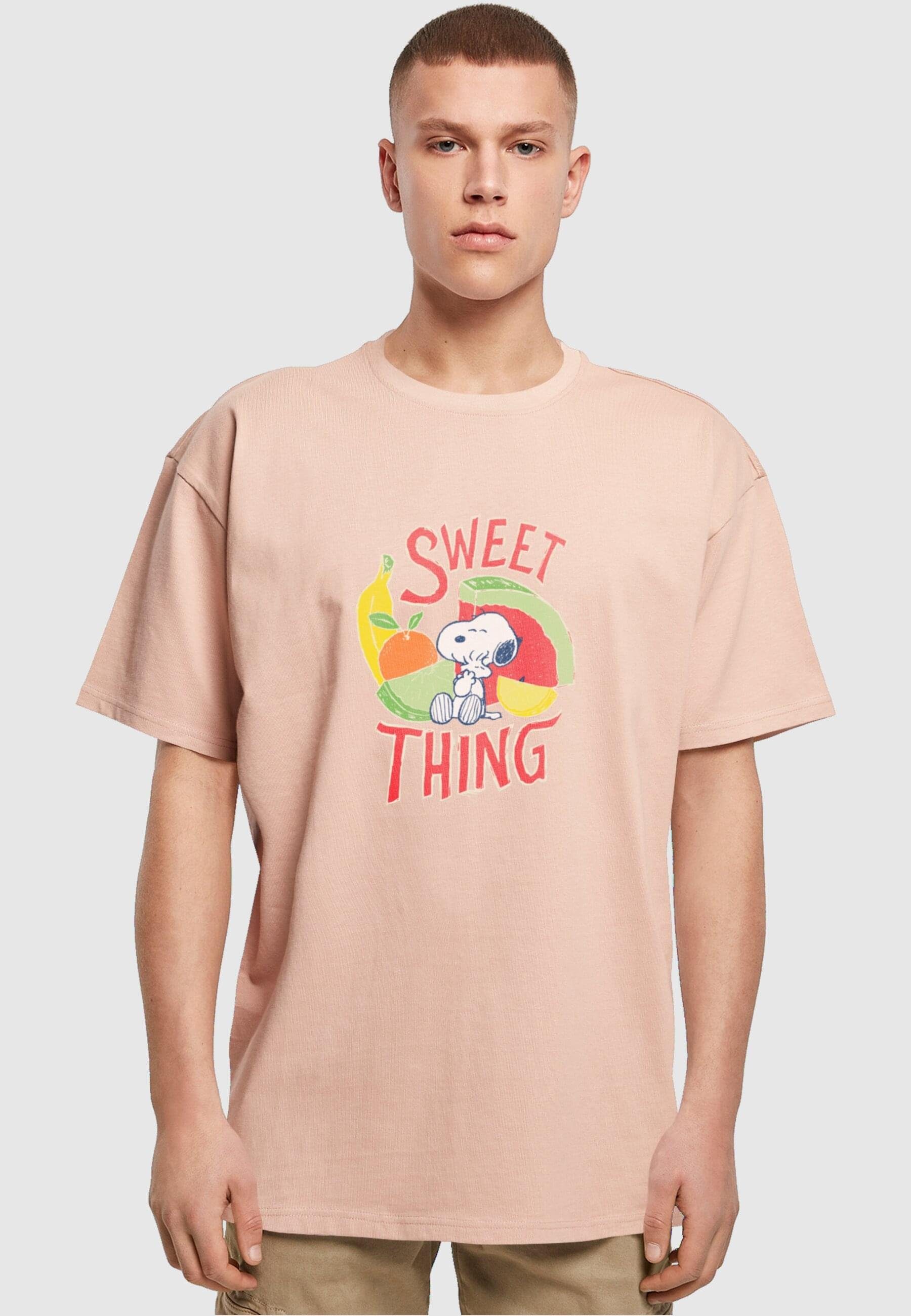 Merchcode T-Shirt Herren - (1-tlg) Peanuts Sweet Ladies amber Heavy thing Oversize Tee