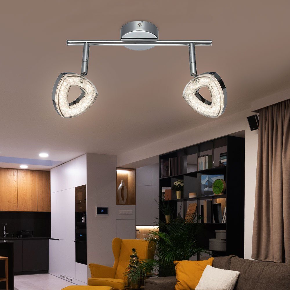 Deckenlampe Warmweiß, LED-Leuchtmittel LED schwenkbar etc-shop Deckenleuchte, LED fest Spotleiste Wohnzimmerleuchte verbaut, Deckenleuchte