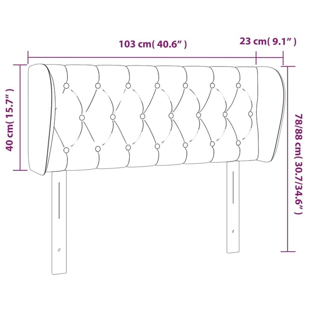 cm Ohren mit Kopfteil Kopfteil Grün St) Stoff, 103x23x78/88 vidaXL (1