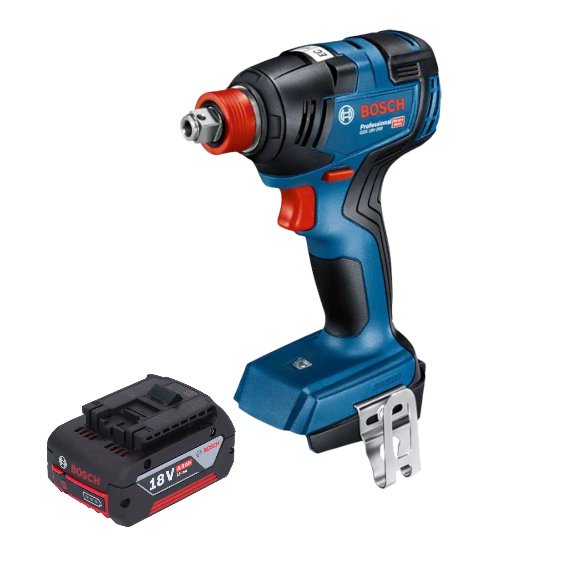 Bosch Professional Akku-Schlagschrauber GDX 18V-200 Professional Akku Drehschlagschrauber 18 V 200 Nm