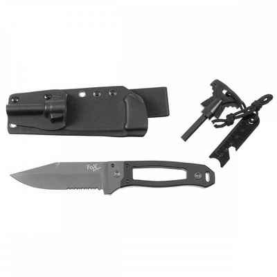 FoxOutdoor Taschenmesser Messer, Scorpion, G10-Griff, schwarz, Kydex-Scheide, (Set), Kydex-Scheide mit Gürtelschlaufe