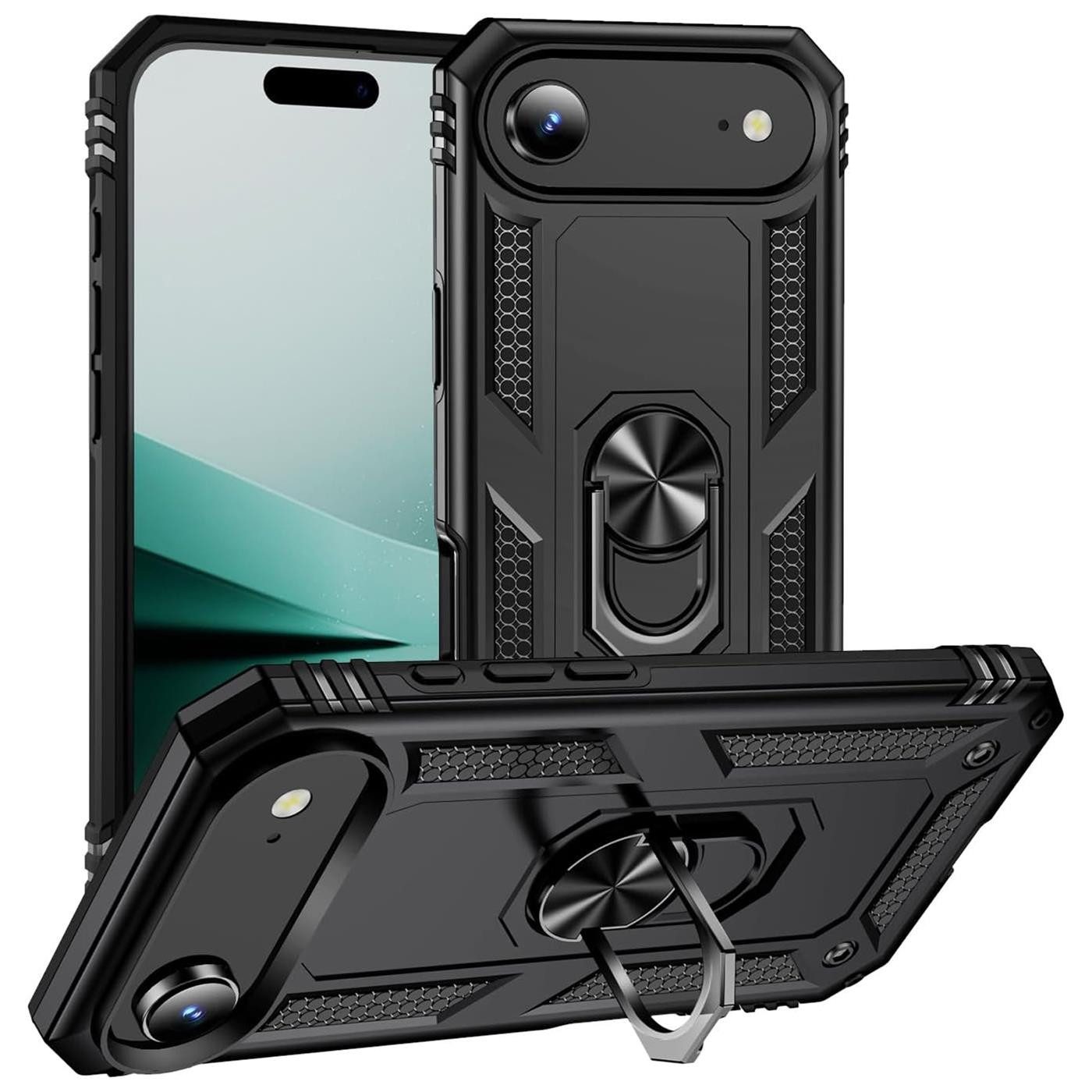 CoolGadget Handyhülle Armor Shield Case für Apple iPhone Air 6,5 Zoll, Outdoor Cover mit Magnet Ringhalterung Handy Hülle für iPhone Air