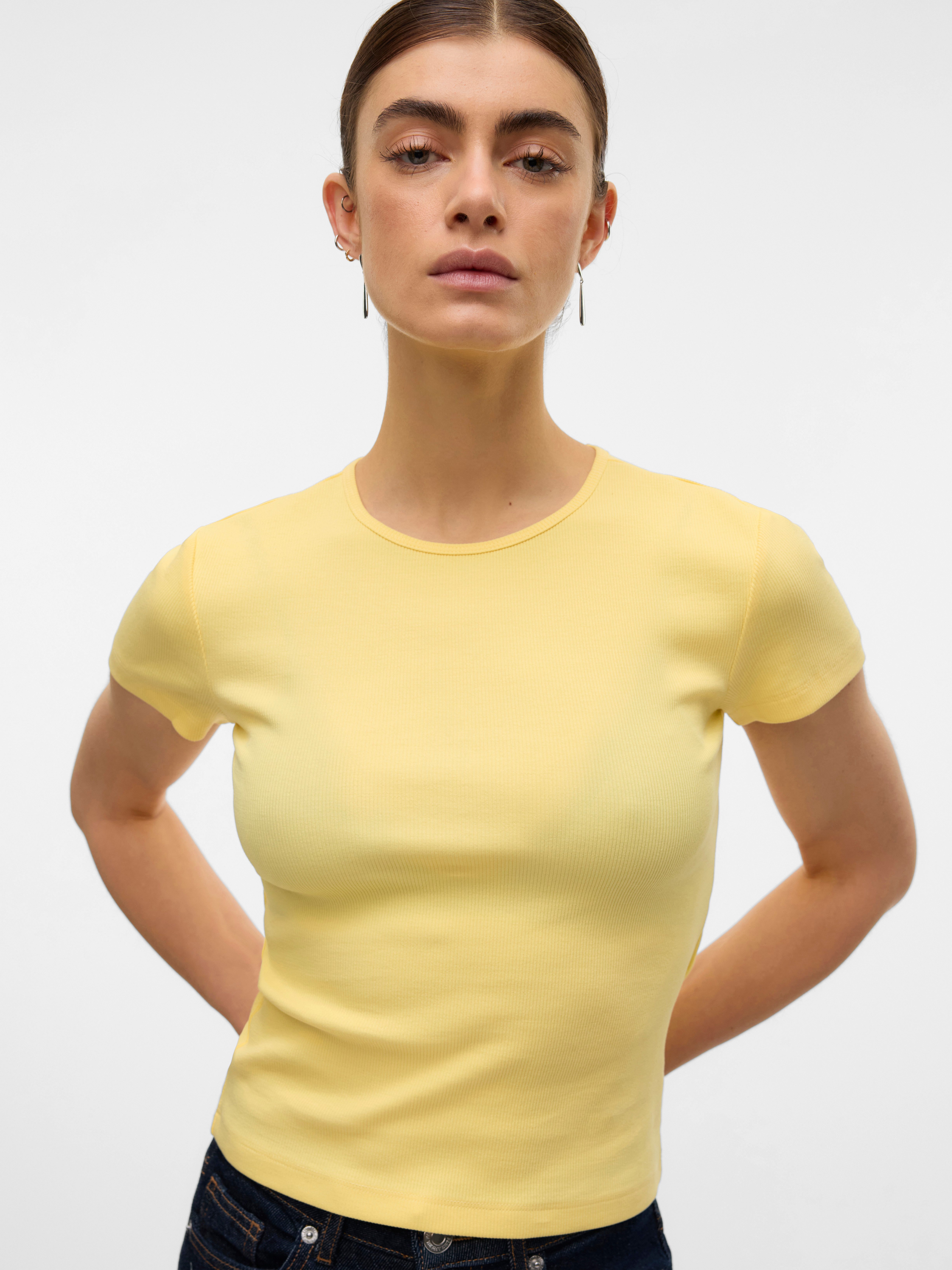 Vero Moda Kurzarmshirt VMCHLOE SS SHORT TOP JRS NOOS Baumwollmischung günstig online kaufen