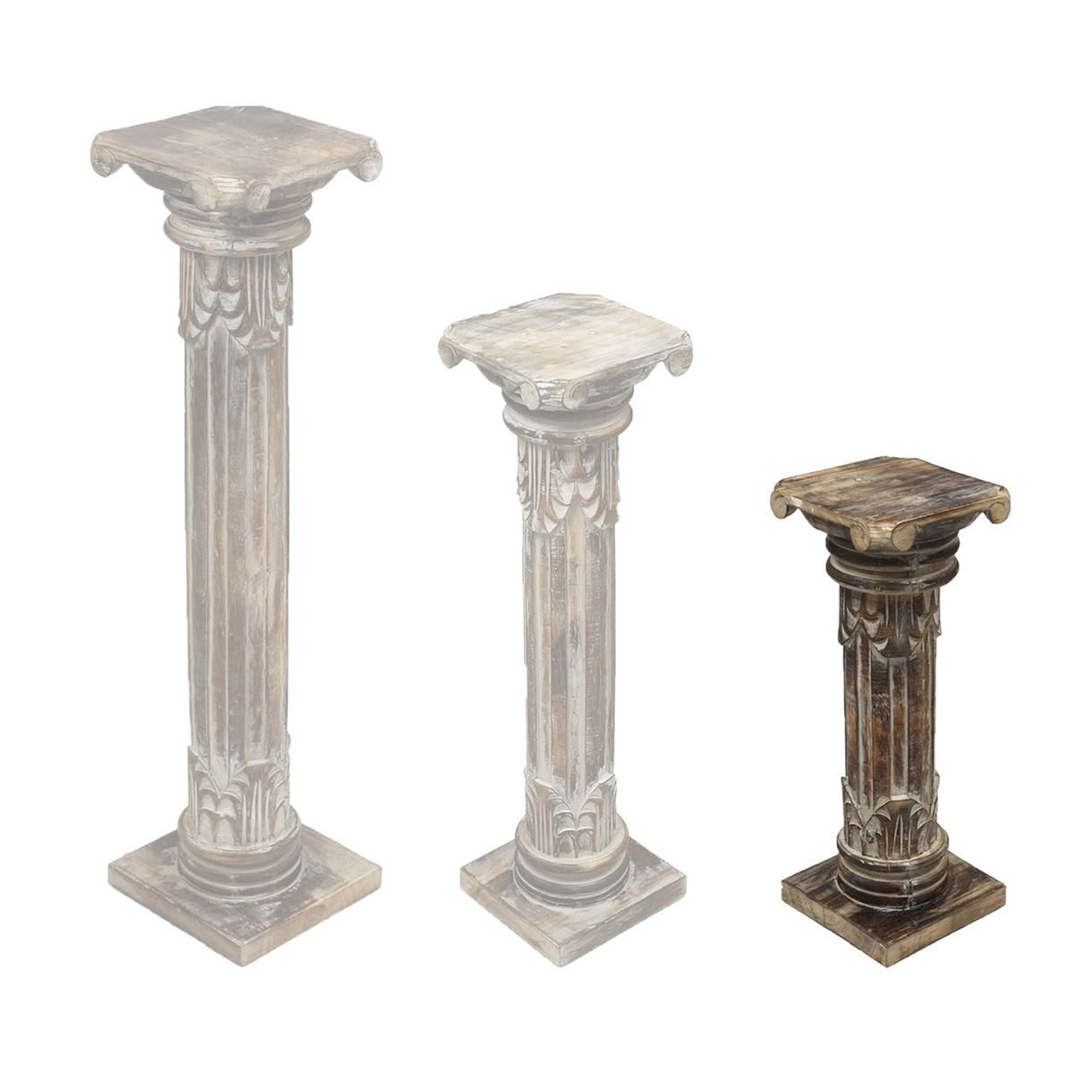 Oriental Galerie Blumenhocker Antike Säule Braunwash 60 cm klein (1 St)