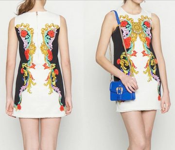 Versace Midikleid VERSACE JEANS COUTURE BULL PANEL SUN BAROQUE Denim Dress Jeans-Kleid M