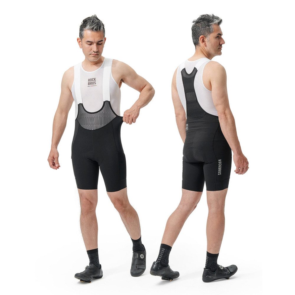 ROCKBROS Radhose Radträgerhose Radlerhose Sitzpolster (Spar-Set, 1-tlg) Sitzpolster, atmungsaktiv, Taschen, reflektierend