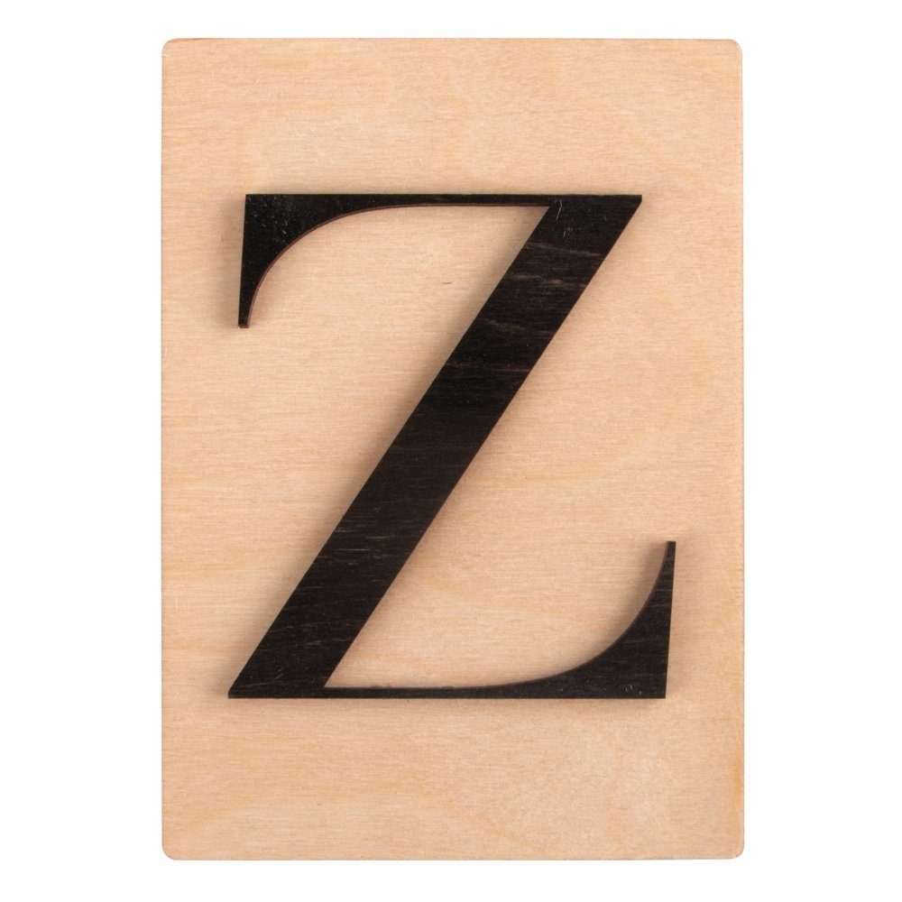 Rayher Deko-Buchstaben FSC Z Buchstabe Holz schwarz 10,5x14,8cm