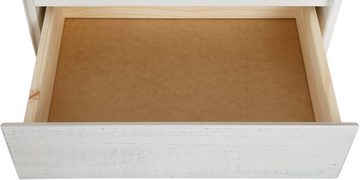 Home affaire Drehtürenschrank Morgan aus massivem Kiefernholz, mit eingefrästen Griffmulden, Höhe 120 cm