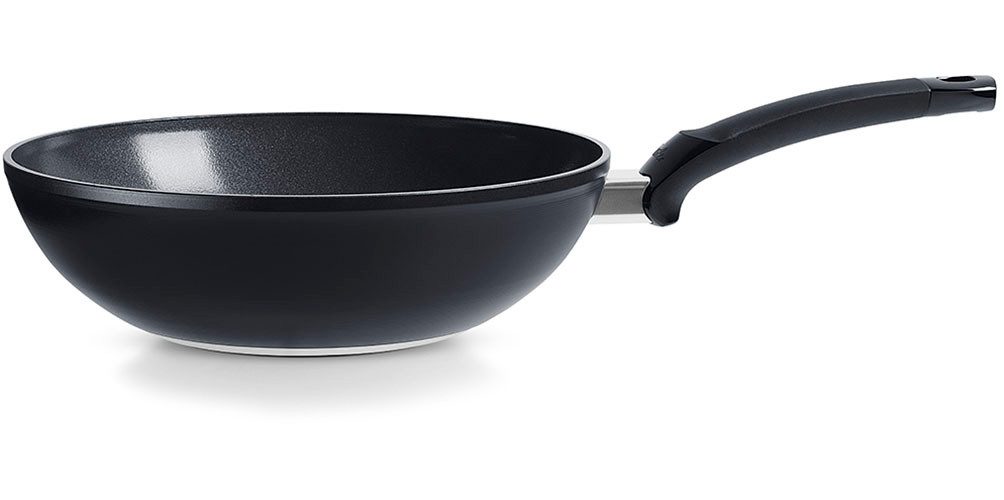 Fissler Wok Ceratal® Orbit Black, Aluminium (1-tlg), gesünderes Kochen mit Antihaft-Effekt, hergestellt ohne PFAS/PTFE